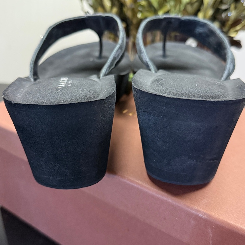 Coach Jaden Black Platform Sandals size 7.5 - Picture 8 of 12